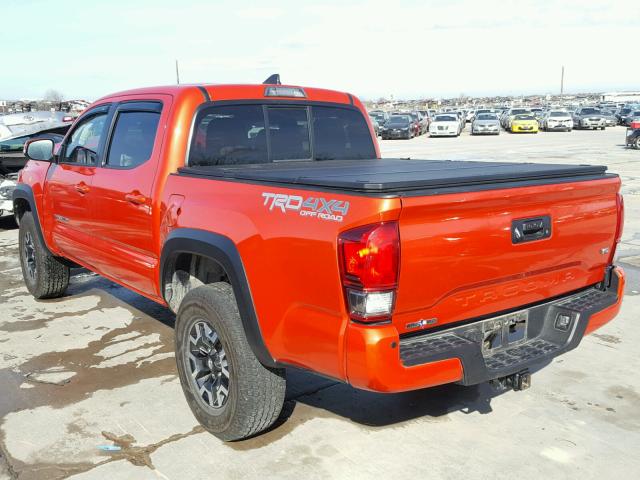 3TMCZ5AN6GM002093 - 2016 TOYOTA TACOMA DOU ORANGE photo 3