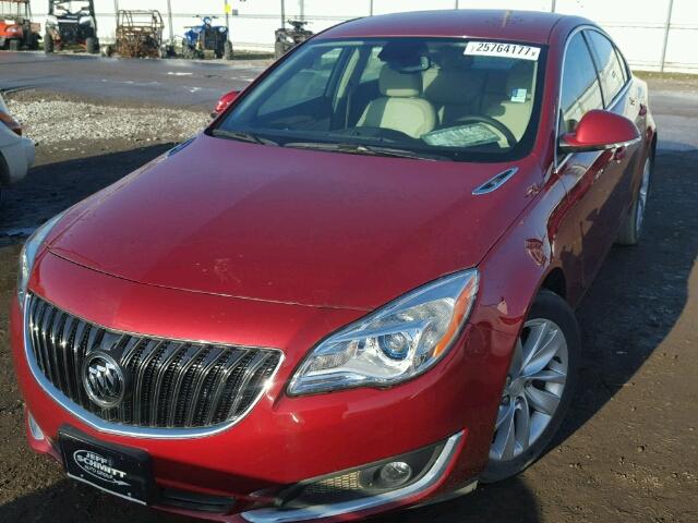 2G4GK5EX2E9262705 - 2014 BUICK REGAL MAROON photo 2