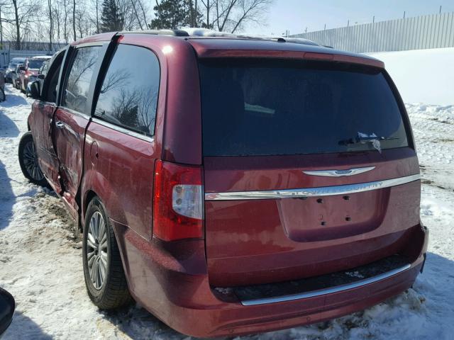 2C4RC1CG1ER275130 - 2014 CHRYSLER TOWN & COU BURGUNDY photo 3