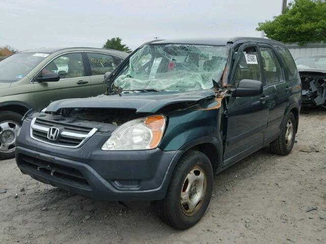 JHLRD78472C028331 - 2002 HONDA CR-V GREEN photo 2