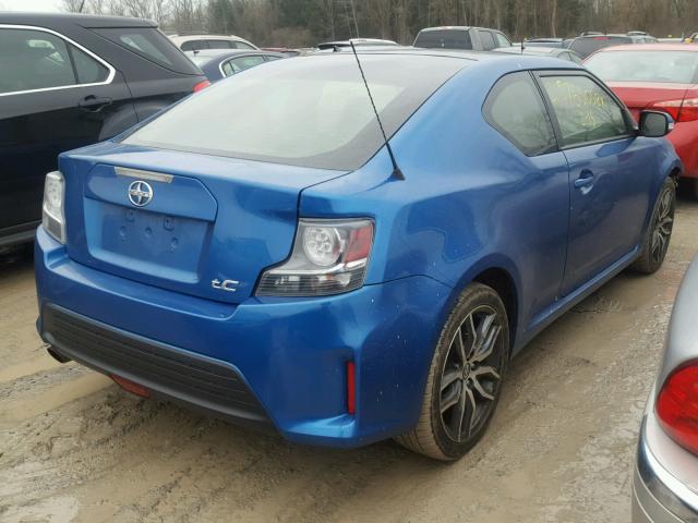 JTKJF5C7XFJ002682 - 2015 TOYOTA SCION TC BLUE photo 4