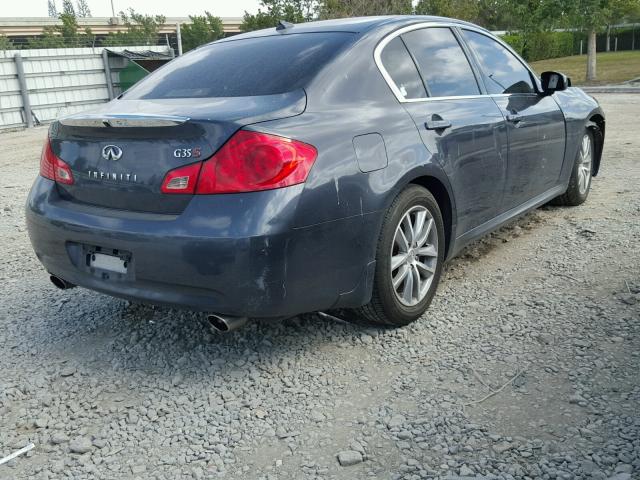 JNKBV61E27M720957 - 2007 INFINITI G35 GRAY photo 4