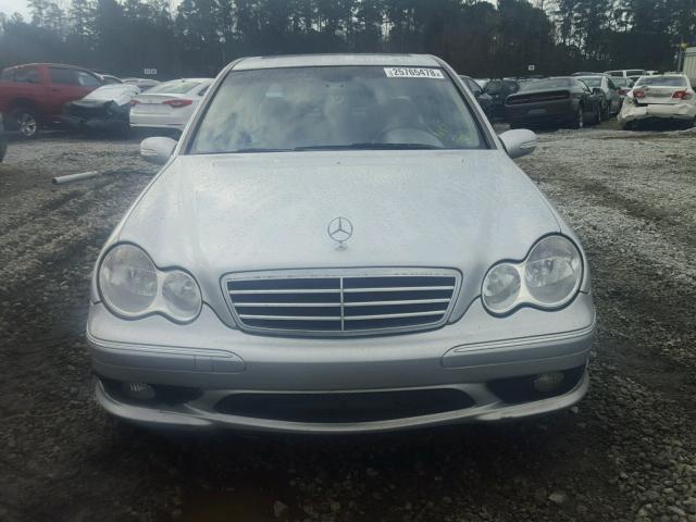 WDBRF52H37E023659 - 2007 MERCEDES-BENZ C 230 SILVER photo 9