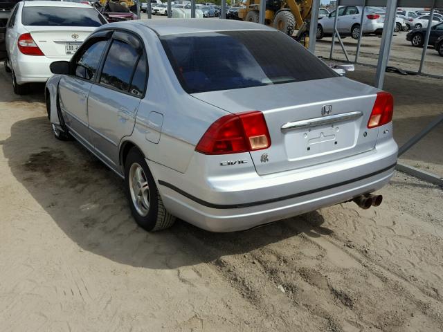 2HGES16592H586030 - 2002 HONDA CIVIC LX SILVER photo 3