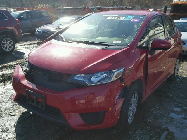 JHMGK5H59HS022082 - 2017 HONDA FIT LX RED photo 2