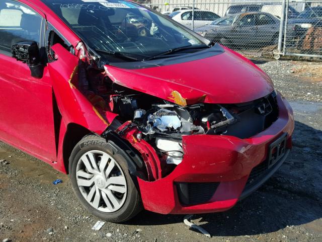 JHMGK5H59HS022082 - 2017 HONDA FIT LX RED photo 9