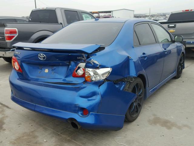 1NXBE40E99Z014767 - 2009 TOYOTA COROLLA XR BLUE photo 4