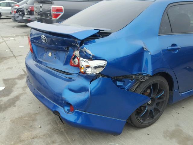 1NXBE40E99Z014767 - 2009 TOYOTA COROLLA XR 蓝色 照片 9