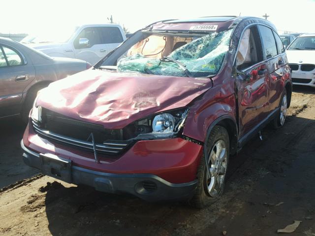 JHLRE48567C027375 - 2007 HONDA CR-V EX MAROON photo 2