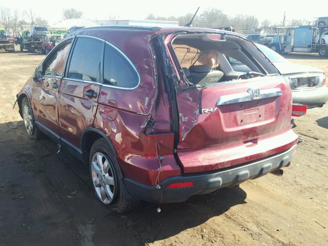 JHLRE48567C027375 - 2007 HONDA CR-V EX MAROON photo 3