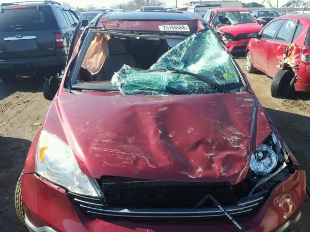 JHLRE48567C027375 - 2007 HONDA CR-V EX MAROON photo 9