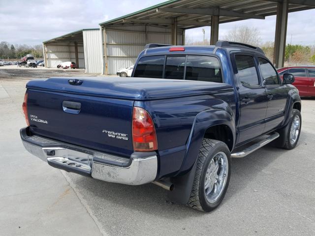 3TMJU62N38M051330 - 2008 TOYOTA TACOMA DOU BLUE photo 4