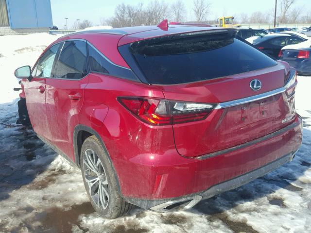 2T2BZMCA1HC115309 - 2017 LEXUS RX 350 RED photo 3