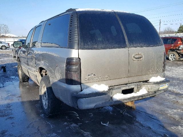 3GNFK16T3YG140425 - 2000 CHEVROLET SUBURBAN K TAN photo 3