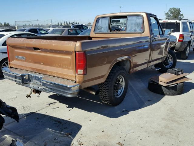 1FTHF2511GPA05753 - 1986 FORD F250 BROWN photo 4