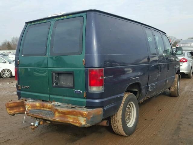 1FTSE34L42HA91729 - 2002 FORD ECONOLINE BLUE photo 4