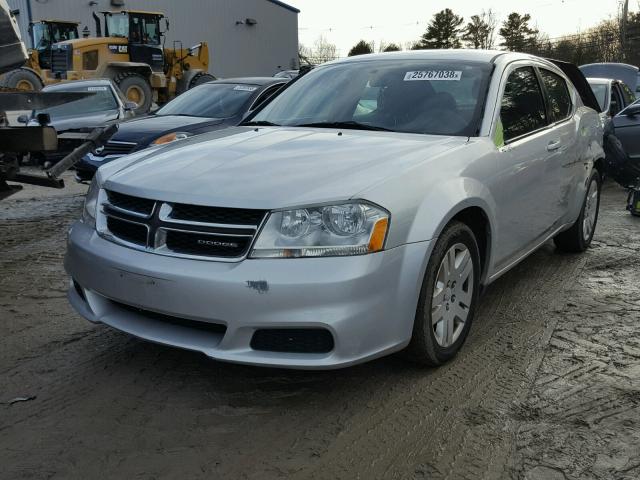 1B3BD4FB9BN598870 - 2011 DODGE AVENGER EX SILVER photo 2