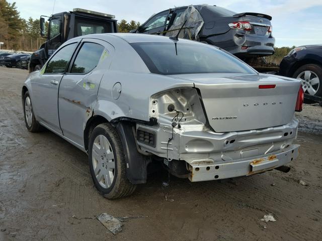 1B3BD4FB9BN598870 - 2011 DODGE AVENGER EX SILVER photo 3