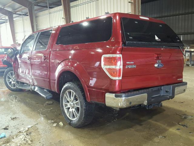 1FTFW1EF4EKD78636 - 2014 FORD F150 SUPER MAROON photo 3