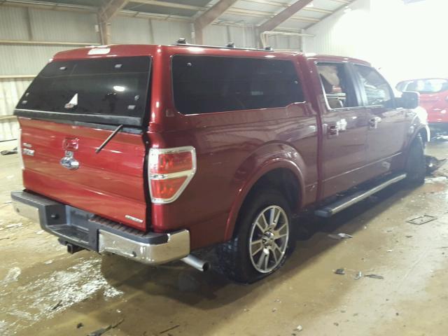 1FTFW1EF4EKD78636 - 2014 FORD F150 SUPER MAROON photo 4