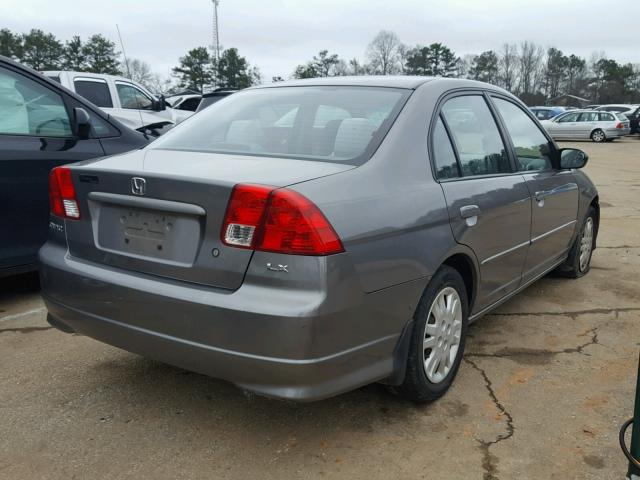 2HGES16565H508017 - 2005 HONDA CIVIC LX SILVER photo 4