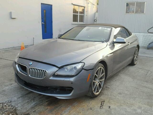 WBALZ3C53CDL71207 - 2012 BMW 650I GRAY photo 2