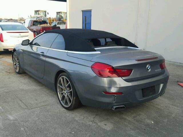 WBALZ3C53CDL71207 - 2012 BMW 650I GRAY photo 3