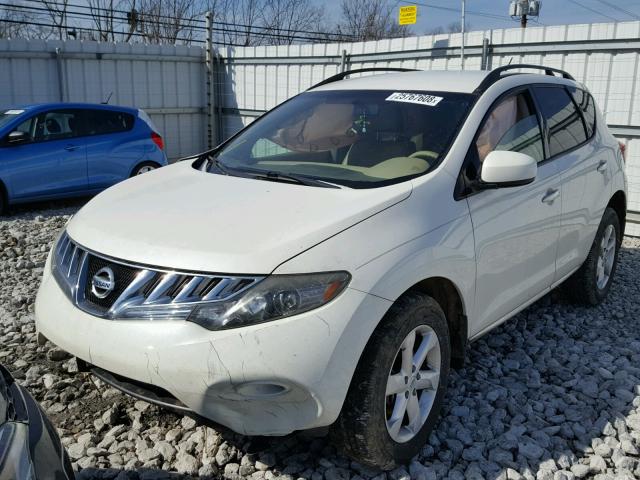 JN8AZ18W59W120688 - 2009 NISSAN MURANO S WHITE photo 2