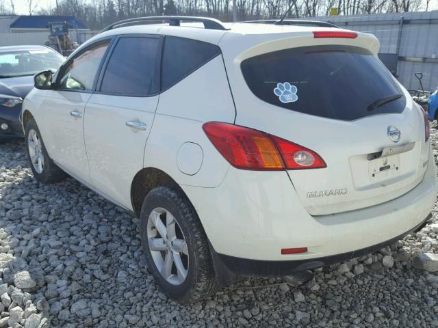 JN8AZ18W59W120688 - 2009 NISSAN MURANO S WHITE photo 3