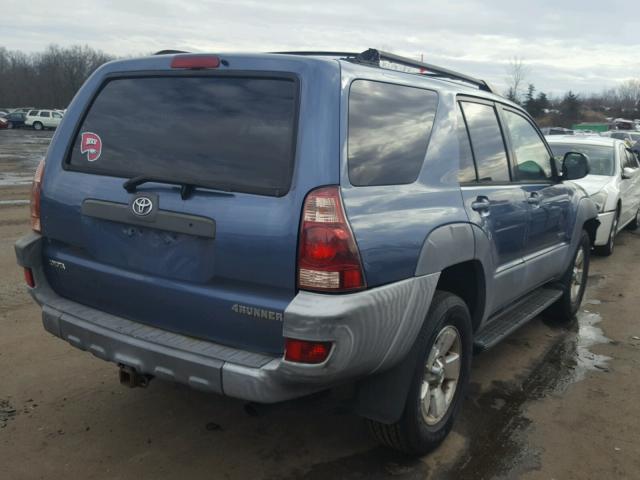 JTEBU14R630001892 - 2003 TOYOTA 4RUNNER SR BLUE photo 4