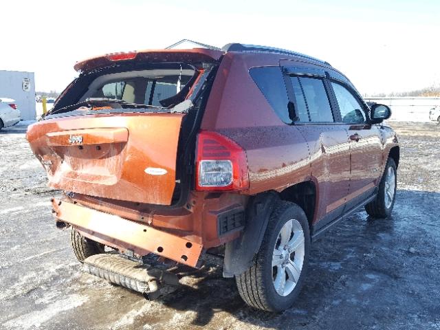 1C4NJDEB6CD599388 - 2012 JEEP COMPASS LA ORANGE photo 4