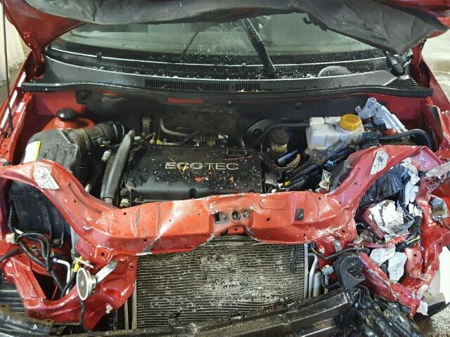 KL1TD6DE2BB132301 - 2011 CHEVROLET AVEO LS RED photo 7