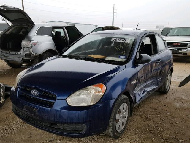 KMHCM36C59U109382 - 2009 HYUNDAI ACCENT GS BLUE photo 2