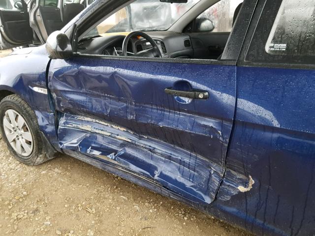 KMHCM36C59U109382 - 2009 HYUNDAI ACCENT GS BLUE photo 9