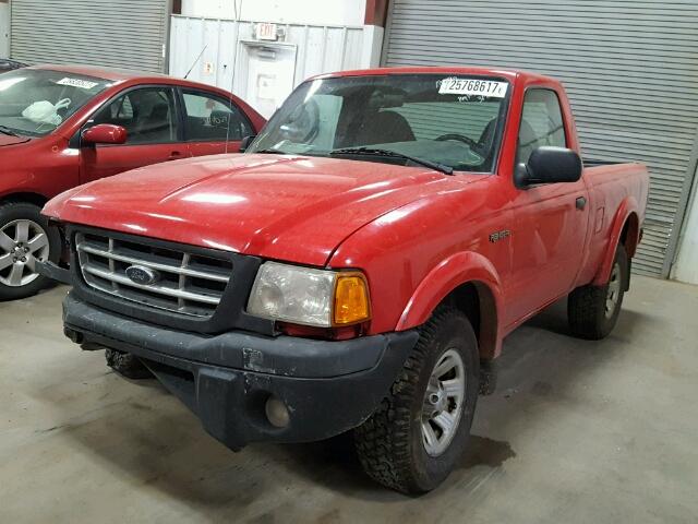 1FTYR10U03PA73205 - 2003 FORD RANGER RED photo 2