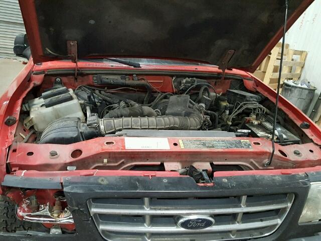 1FTYR10U03PA73205 - 2003 FORD RANGER RED photo 7