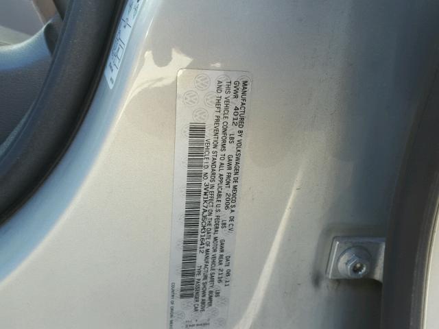 3VW1K7AJ5CM316412 - 2012 VOLKSWAGEN JETTA BASE ვერცხლისფერი ფოტო 10