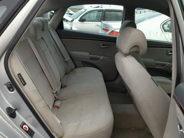 KMHFC46F36A070241 - 2006 HYUNDAI AZERA SE SILVER photo 6