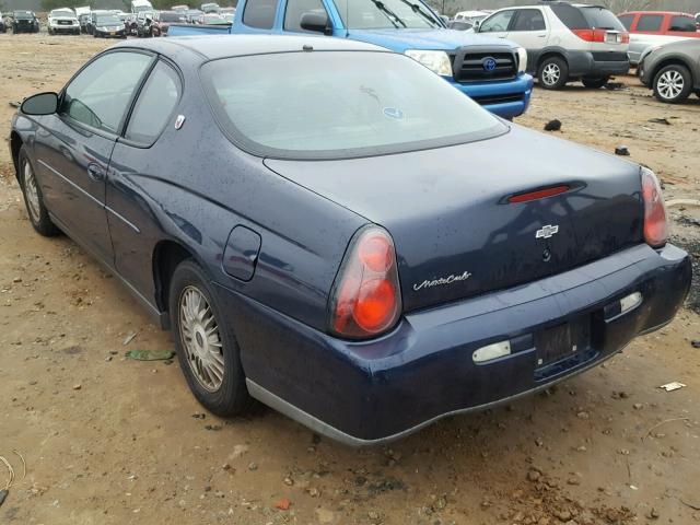 2G1WW15E919310053 - 2001 CHEVROLET MONTE CARL 蓝色 照片 3