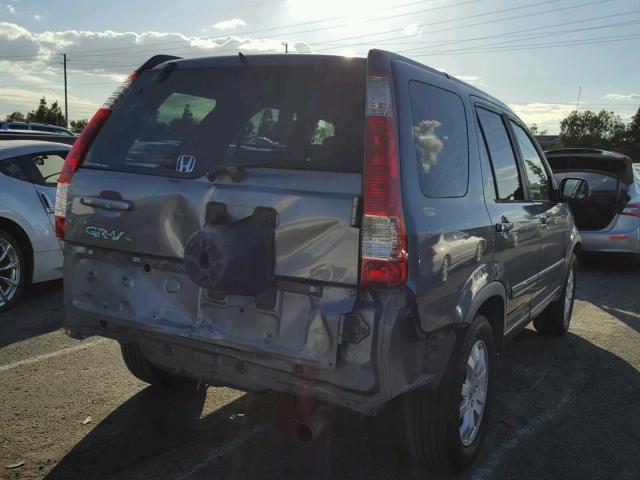 JHLRD78905C035962 - 2005 HONDA CR-V SE GRAY photo 4