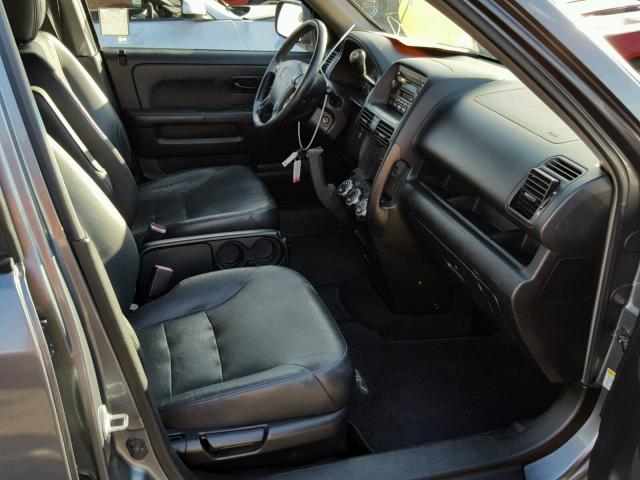 JHLRD78905C035962 - 2005 HONDA CR-V SE GRAY photo 5