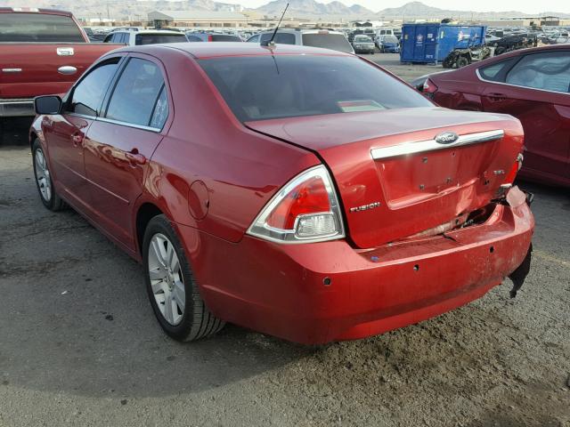 3FAHP08Z48R264714 - 2008 FORD FUSION SEL RED photo 3