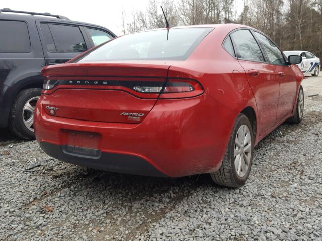 1C3CDFDH3ED830139 - 2014 DODGE DART SE AE RED photo 4