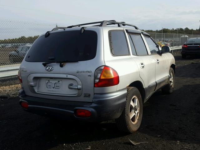 KM8SC73D34U768721 - 2004 HYUNDAI SANTA FE G SILVER photo 4