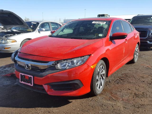 2HGFC2F70HH520662 - 2017 HONDA CIVIC EX RED photo 2