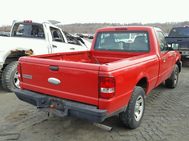 1FTYR10D98PA21532 - 2008 FORD RANGER RED photo 4