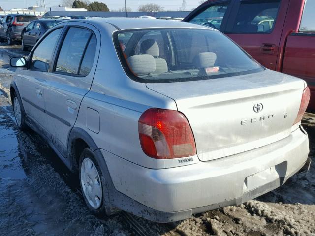 JTDBT123125028778 - 2002 TOYOTA ECHO SILVER photo 3