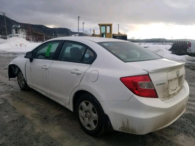 2HGFB2F68CH557364 - 2012 HONDA CIVIC HF WHITE photo 3