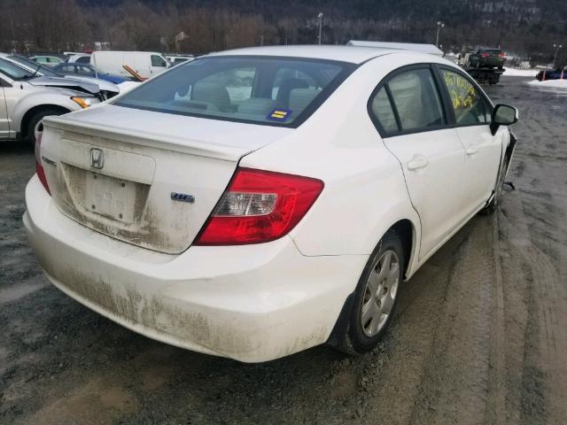 2HGFB2F68CH557364 - 2012 HONDA CIVIC HF WHITE photo 4