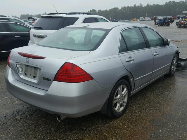 1HGCM56837A154753 - 2007 HONDA ACCORD EX SILVER photo 4